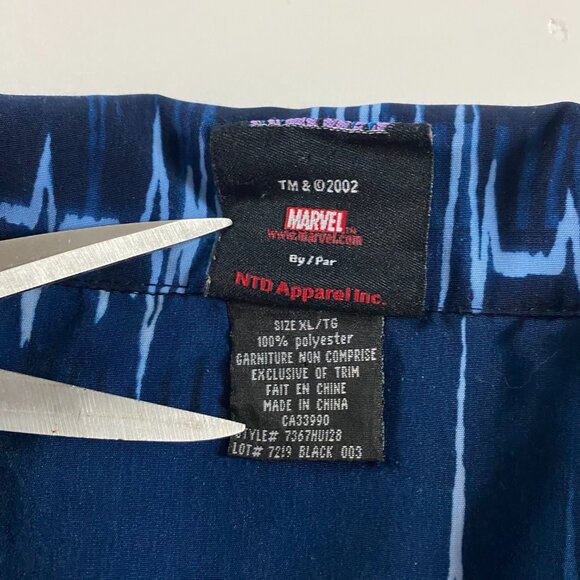 Vintage Incredible Hulk Shirt Boy's XL Mens Small All Over Print Button Up - Picture 6 of 10